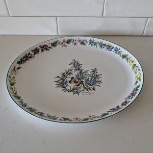 Royal Worcester Herbs Porcelain Rosemary Oval Platter Size 14.90"X1.25"